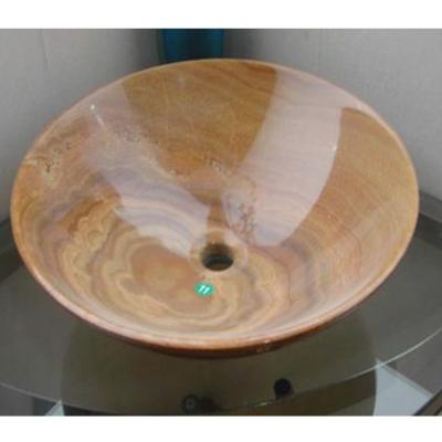 China soft & Hot Sale Soft Natural Round Marble Sink and Basin Honey Onyx Wash Basin Basin for sale