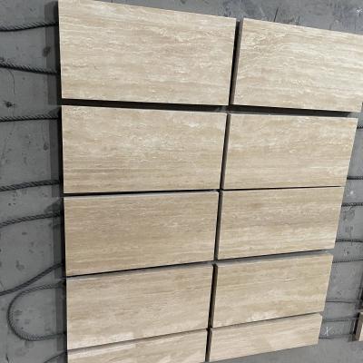 China Unfill Modern Outdoor Light Good Quality Beige Travertine Stone Tile, Polished Yellow Travertine Slab for sale