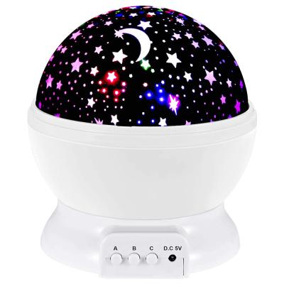 China For commercial & Home Use Star Night Light For Kids Moon Star Projector Baby Night Lights 360 Degree Rotating Night Light Projection Lamp for sale