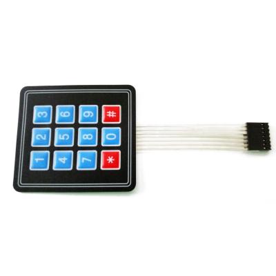 China Telecommunication Equipment Shenzhen Supplier Membrane 4*3 MCU Matrix Extended Keyboard Module for sale