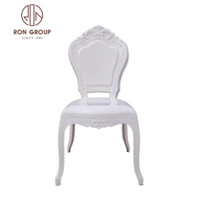 China Modern White Luxury High End Resin Chairs For Wedding Reception for sale