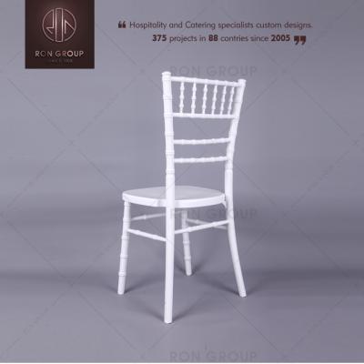 China Modern luxury events sneak white banquet reception iron chiavari resin stackable wedding chair for hotel for sale