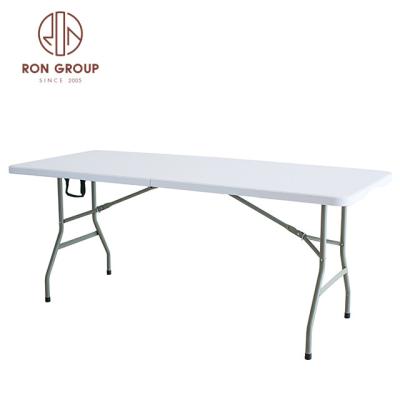 China Wholesale modern portable outdoor portable foldable picnic tables 6ft rectangular dining plastic plastic folding table for sale