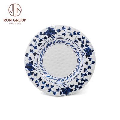 China Sustainable Wholesale Wedding Event Party Printed Vintage Ceramic Luxury Dish for sale