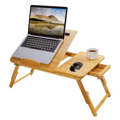 China Adjustable Tilt(Height)/Foldable Lap Desk Folding Bamboo Laptop Computer Tray Wooden Bambus Study Standing Table Top Bed/Drawer For Sofa for sale