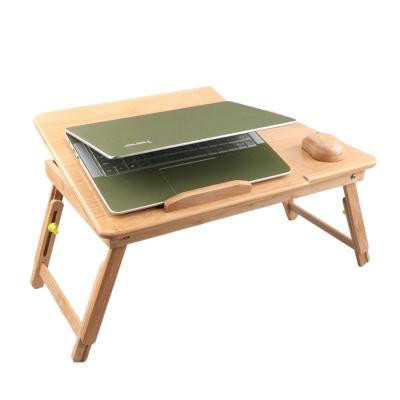 China Adjustable (Height)/Foldable Tilting Top Drawer Folding Laptop Bed Tray Computer Desk Bambu Laptop Wooden Bamboo Breakfast Table For Bed for sale