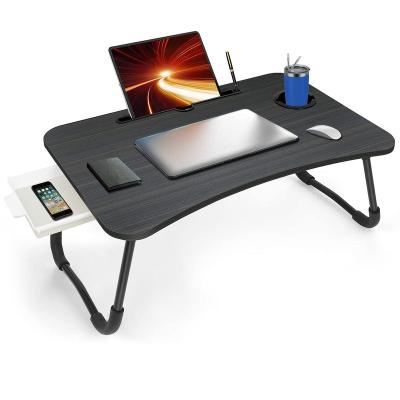 China Foldable/Tilting Top/Colourful Design Desktop Foldable Shooter Computer/Fan Folding Modern Simple Table Study Bed Desk Laptop Table For Home Office for sale