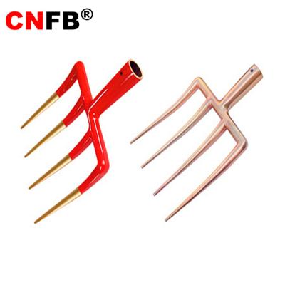 China aluminum bronze & Beryllium Bronze Fork Three Fork With Handle Non Sparkling Aluminum Bronze And Beryllium Bronze 185mm for sale