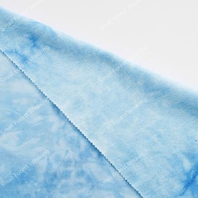 China Factory Wholesale Pure Textile Knit Jersey 100% Cotton Tie Dyed Fabric For Shirt for sale