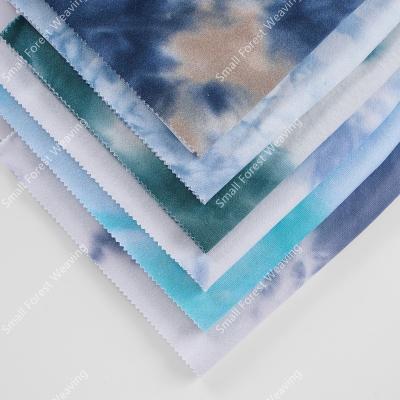 China Wicking Knitted Tie Dyed Jersey Cotton Spandex Fabric For T Shirt for sale