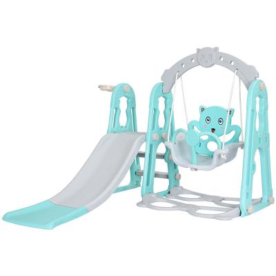 China 2021 Small Plastic Kids Slide Indoor Plastic Slide With Swing Plastic Toys For Sale for sale