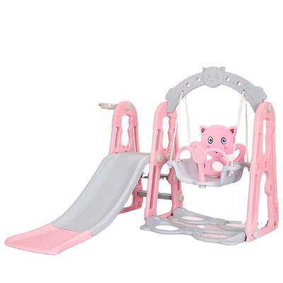 China 2021 Plastic Commercial Plastic Swing Sets Kids Indoor Playground Slide for sale