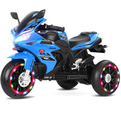 China Ride on Toy Child Electric Motorcycle car with red white blue rubber wheels car children's tricycle chargesToy electric for sale