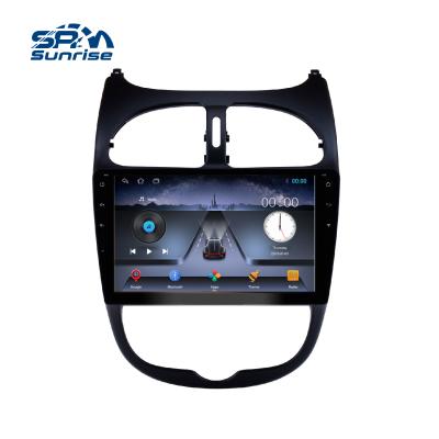 China GPS For Peugeot 206 2000-2016 9 Inch Android BT WIFI Radio Car Player 10.0 for sale