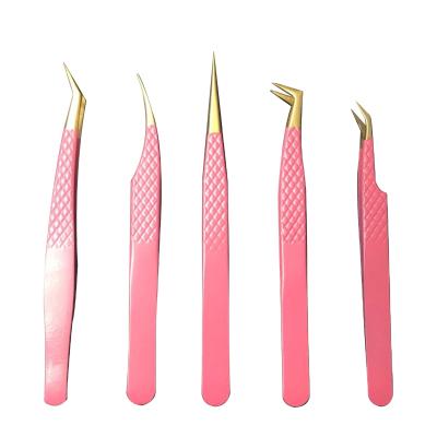 China Professional Eyelash Extension Tools Selling Custom Logo New Style Eyelash Tweezers Cheap Wholesale Eyelash Extension Tools for sale