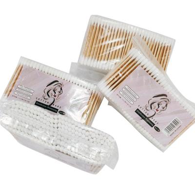 China Promotion Cosmetic Cotton Bud Swabs Bamboo Buds Dust Daily Cleansing Free Cotton Swab for sale