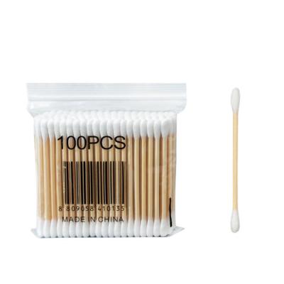 China Best Price Daily Clean Jar Stick Wooden Swab Buds Biodegradable Ear Cleansing Cosmetic Pure Cotton Swabs for sale