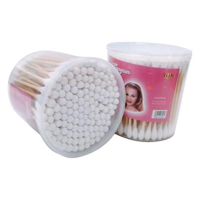 China Industrial Daily Cleaning Cotton Buds Stick High Cost Effective Wooden Clean Organic Swab Head New Double Head for sale