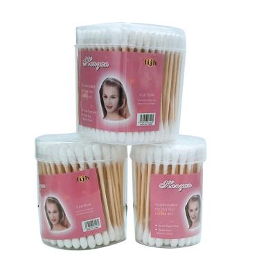 China Large eco cotton sticks daily cleaning cheap cleaning bamboo alcohol tips ear reusable cotton swab for sale