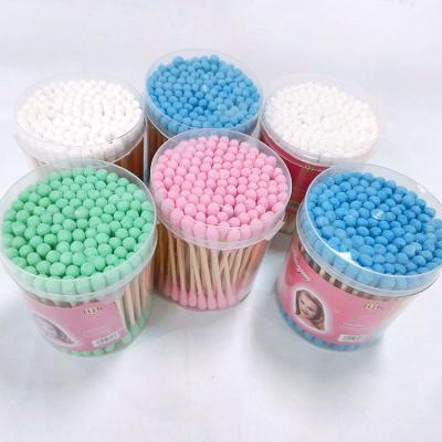 China Free Samples Daily Cleansing Buds Wholesale Cheap Q Biodegradable Tips Colorful Cotton Swabs for sale