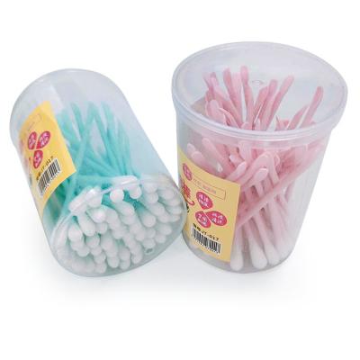 China Independent box cheap price daily ear cleaning cotton buds swab plastic cotton for sale