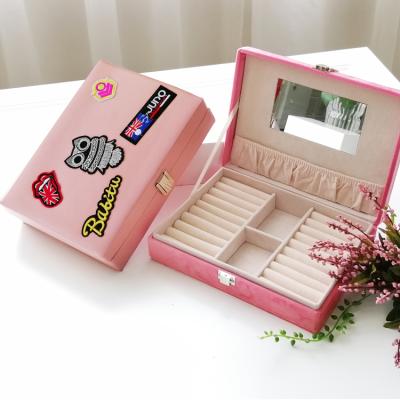 China Eco - Friendly Export Commodities Pink Velvet Jewelry Box Made In China for sale