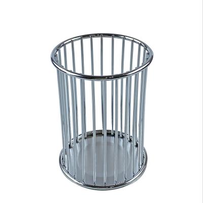 China Viable Made in China Collapsible Storage Bucket Wire Makeup Brush Storage Electroplating Cylinder for sale