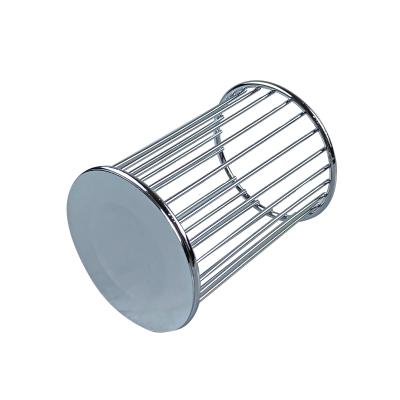 China Storage Viable Collapsible Bucket Promotion Wire Makeup Brush Storage Electroplating Cylinder for sale