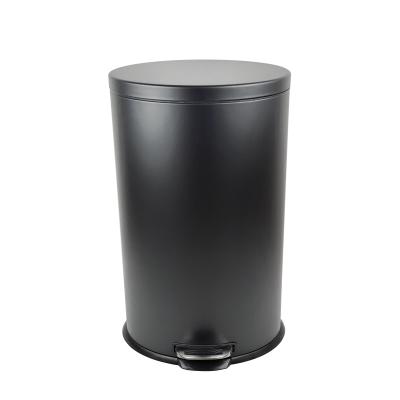 China Viable made in china 3L frosted black trash can round lid large capacity flat trash can for sale