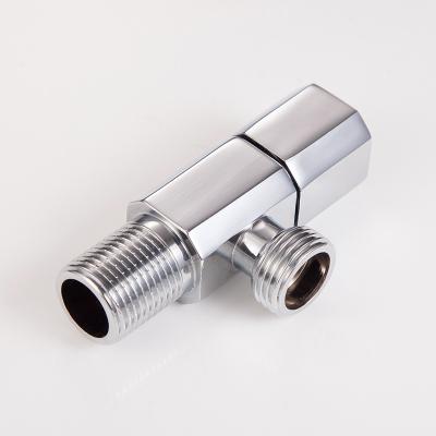 China Without Diverter Brass Chrome Toilet Angle Valve Faucet  Bathroom Accessories Brass Body Angle Valve 1/2 Inch High Quality Brass Cartridges for sale