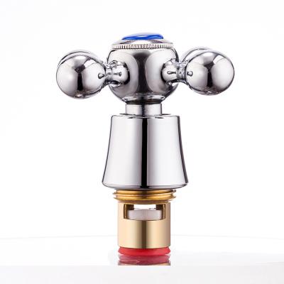 China Without Diverter Unisale Zinc Alloy Hand Wheel Decoration Cover Stainless Steel Sleevl Quick Open Brass Ceramic Cartridge For Valve Faucet for sale