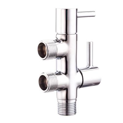 China Modern High -standard Electroplating More Water Outlet Angle Valve 1/2 Fast Open Chrome -plated Angle Valve Brass Toilet Accessories for sale