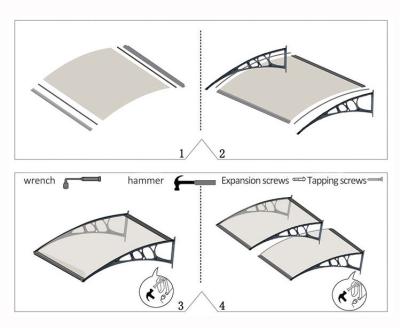 China New design contemporary good quality aluminum frame outdoor awning for villa window awning with tent for sale