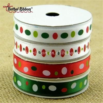 China Wholesale Candy Cane Christmas Celebrant It Ribbon of double face or single face for sale