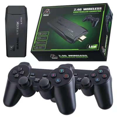 China Retro TV Family 32G/64G Built-in 10000+ Dual Games Stick Wireless Video Game Console Gamepad 4K HD Controller 2.4G Dual Game Player for sale