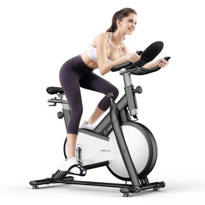 China Indoor Mobifitness Universal Exercise Bike Cycling 27 Pounds Flywheel Belt Drive Workout Cycle Exercise Bike Spinning Stationary Bike for sale