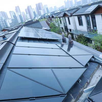 China YONZ Home Solar Roof Tiles Building 176W Double Glass Mono Solar Photovoltaic Glass Home Using Solar Roof Tile for sale