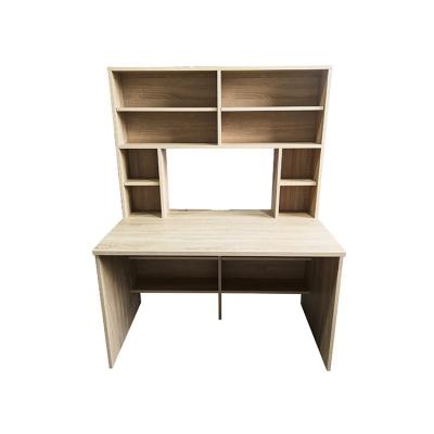 China Modern Simple Wooden Table Kids Study Writing Computer Desk With Bookshelf for sale