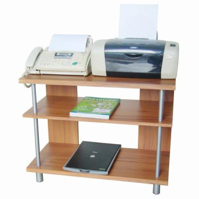 China Sustainable Wooden 3 Tier Brown Office Cabinet Printer Desk for sale