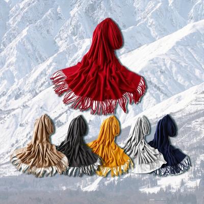 China Warm& Fashion Long Ladies Cashmere Pashmina Soft Neck Elegant Luxury Comfortable Warmth Winter Warm Scarf And Shawls For Women for sale