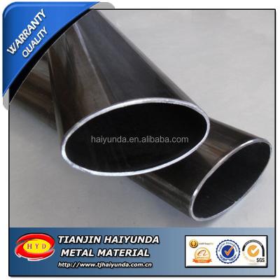 China Hot Rolled Black Annealing Oval Steel Pipe / Structure Pipe Tube for sale