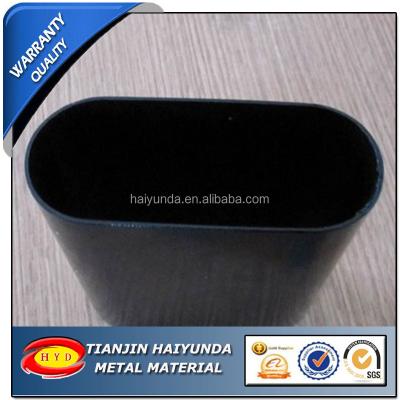 China Structure Pipe Black Bright Oval Flat Oblong Ellipse Welded Steel Tube And Pipe For Furniture for sale