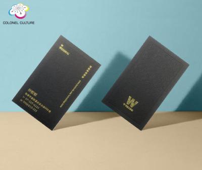 China paper & Cardboard Specialized Suppliers Exclusive Black Cardboard Hot Foil Business Card for sale