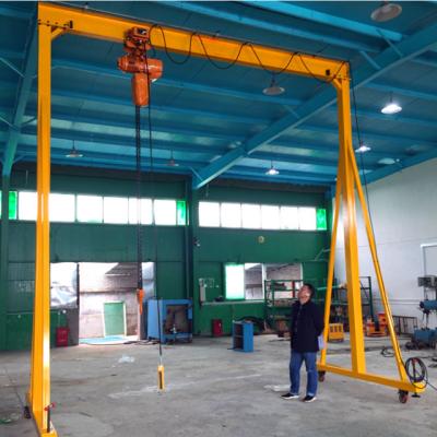 China gantry crane SMALL WAREHOUSE USED PORTABLE MINI MOBILE ADJUSTABLE LIFTING GANTRY CRANE for sale