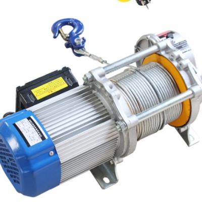 China New 1t 2T hotel hoist small household aluminum shell hoist miniature multi-function electric winch hoist for sale