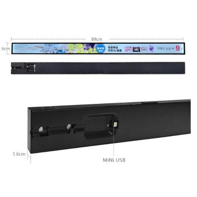 China Indoor Digital Advertising Sign Price Board 35inch Video Smart Shelf Led Display Screen for sale