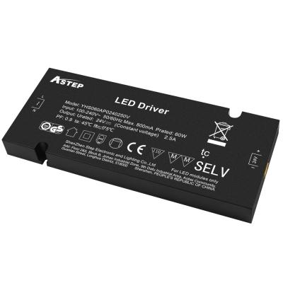 China LED lighting professional manufacturer led driver 24v 60w led power supply for intelligent control system for sale