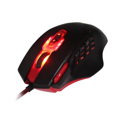 China 19 Key Black 3D Mouse Programmable Logo Computer Mouse Wired Gaming Custom Mouse for sale