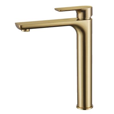 China Hot Sale China Factory Supply Metered Faucets Stepping Up Brass Single Hole Bathroom Sink Faucet for sale