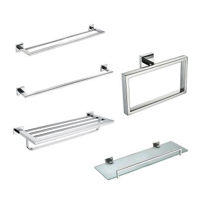 China Luxury Factory Direct Modern Stainless Steel Wall Mounted Towel Rack With Bars And Hooks for sale